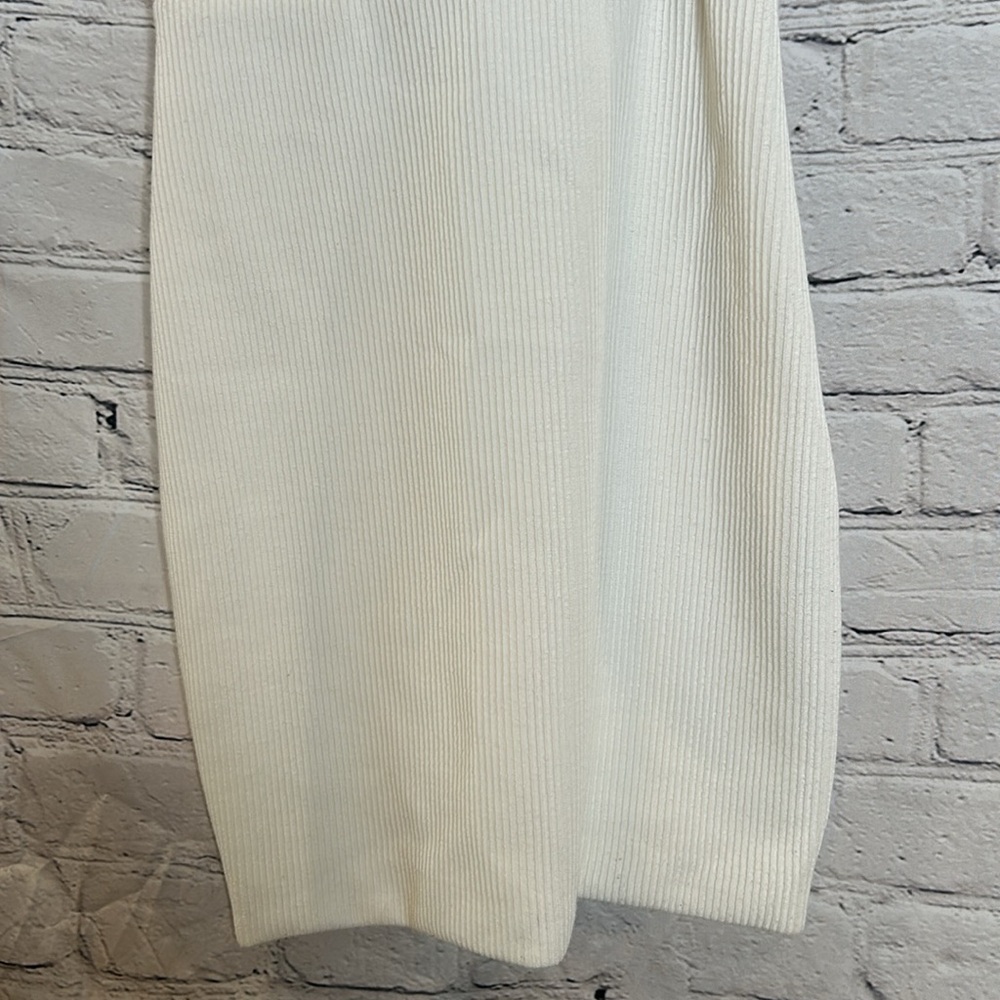 Stylestalker White Ribbed Dress Size X-Small Excellent Condition - Picture 5 of 10